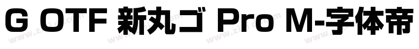 G OTF 新丸ゴ Pro M字体转换